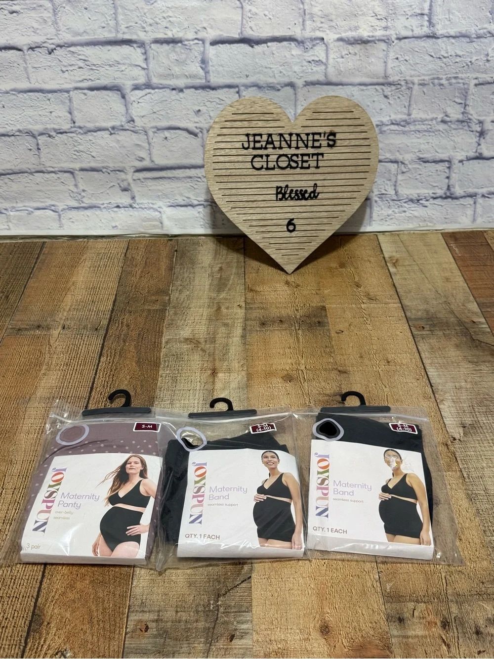 Joyspun maternity panties over-belly seamless 3 pairs size s 4-6 and bands nwt